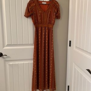 New Gorgeous Orange Maxi Dress size XS